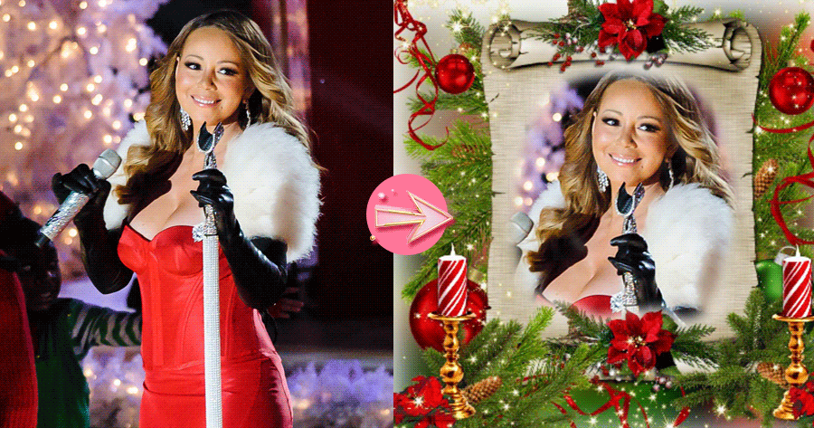 Сделайте свою собственную рамку для фотографий со скроллом на Рождество