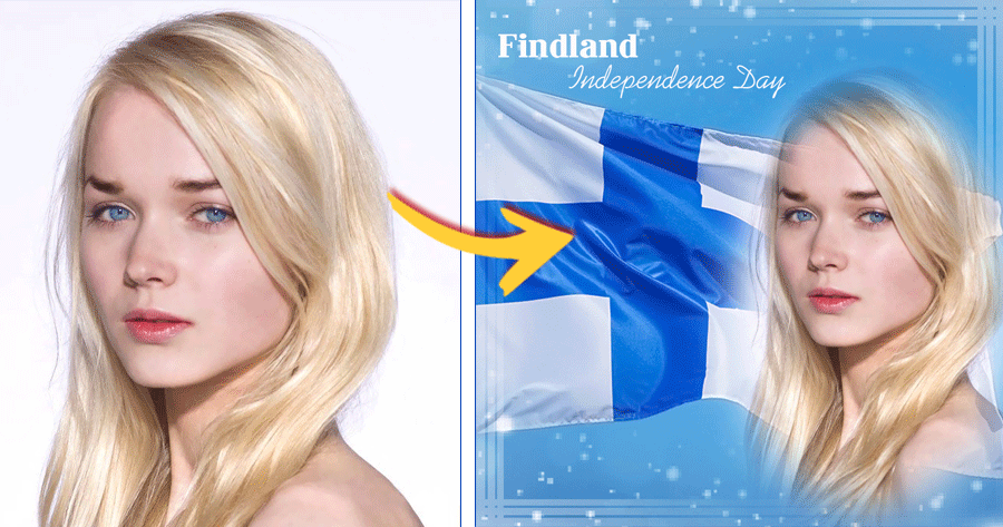 Edit Your Photo For Finland Independence Day With Flag!