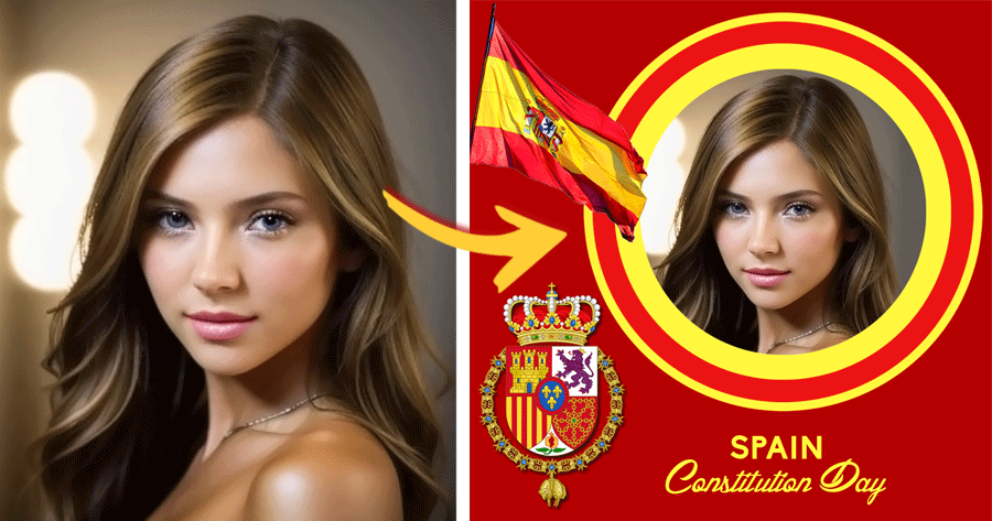Honor Spain Constitution Day With Photo Frame!