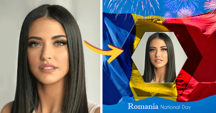 Adăugați fotografia dvs. pentru Ziua Națională a Rom&acirc;niei pe steag!