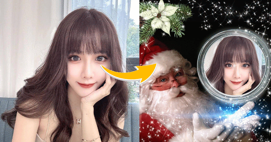 여기를 클릭하여 산타와의 사진을 가져오세요!