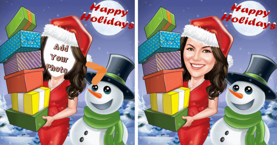 Crie seu avatar de desenho animado de Natal agora!