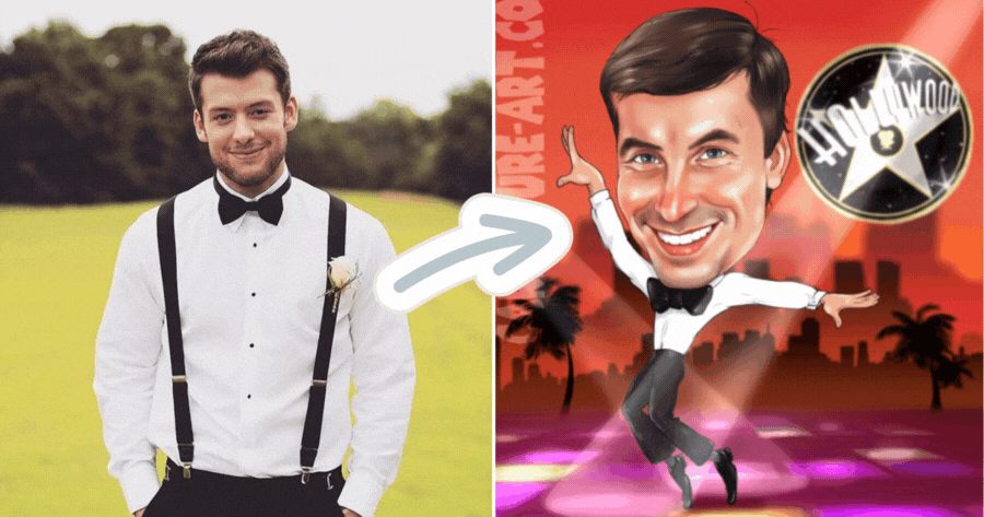 &iexcl;Sube tus fotos! Obtenga su caricatura como bailar&iacute;n