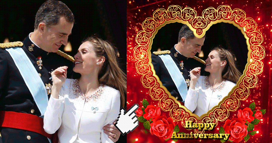 Sube fotos! Genera un Marco de Foto de Aniversario gratuito para tu pareja