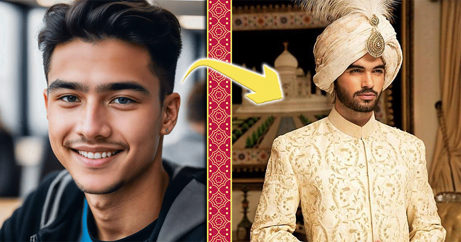 Try On This Traditional Indian Wedding Attire Here!