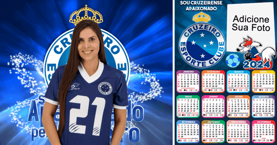 Fa&ccedil;a sua foto do calend&aacute;rio 2024 para apoiar o Cruzeiro!