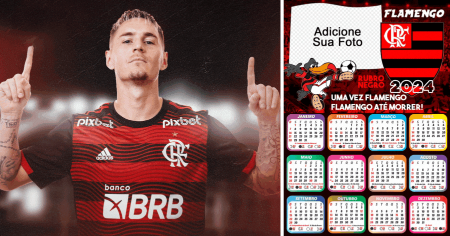 Fa&ccedil;a Sua Foto de Calend&aacute;rio 2024 Para Apoiar o Flamengo!