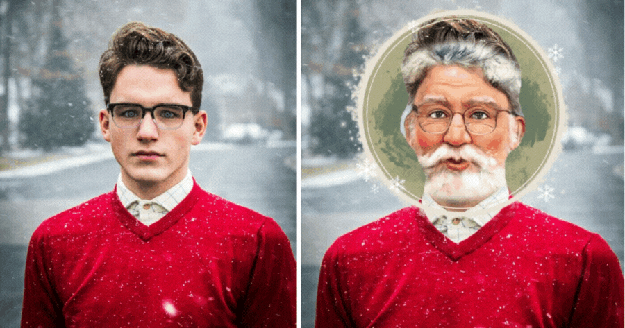 🧑&zwj;🎄 Verifique sua apar&ecirc;ncia engra&ccedil;ada de Papai Noel!