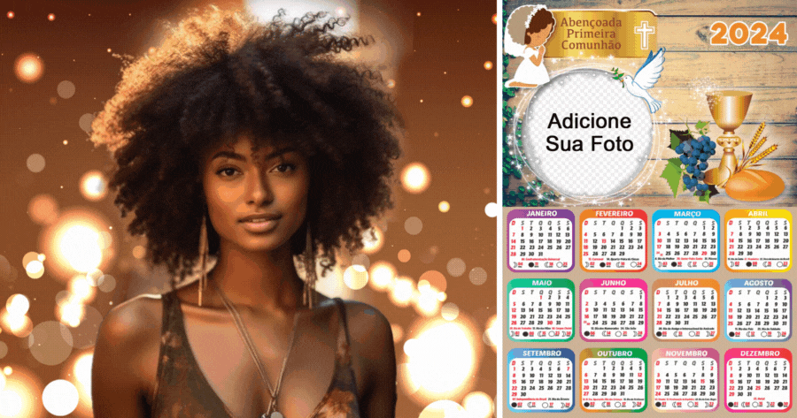 Adicione sua foto gratuitamente ao Calend&aacute;rio de Batismo 2024!