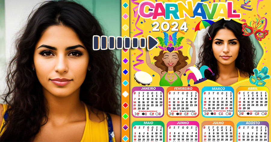 Create Your 2024 Photo Calendar With Carnival Flair! 📅