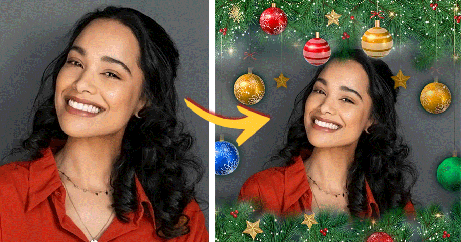 Erstellen Sie Ihren eigenen Weihnachtskugeln-Fotorahmen!