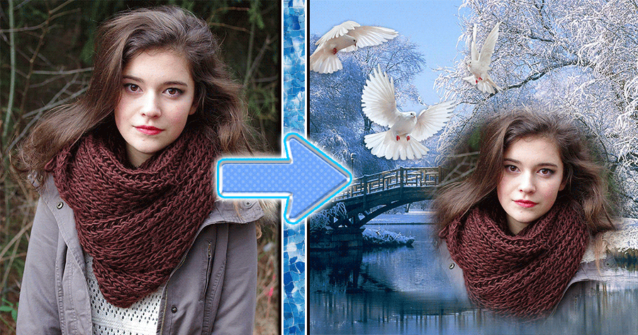 Create Your Winter Postcard To Your Friends