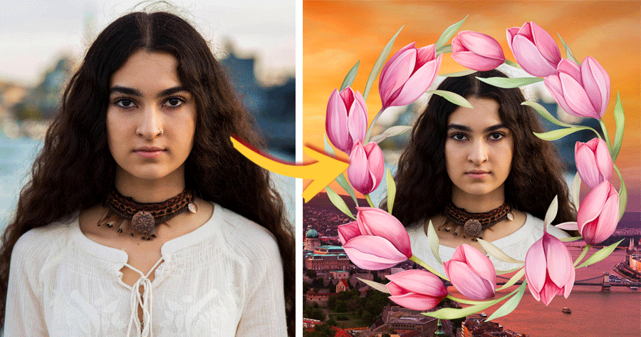 A Photoshoot Experience With Tulip Wreath!