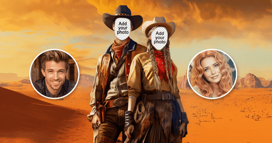 Crie o seu avatar de Cowboy Casal aqui!