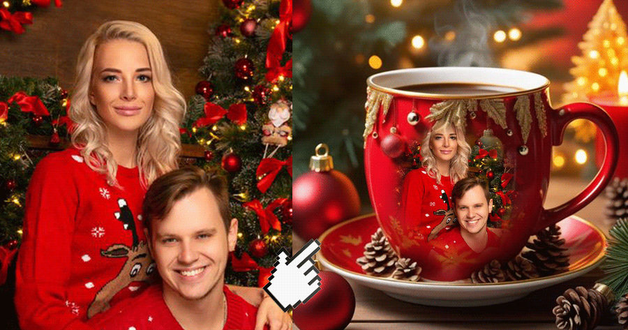 Cr&eacute;ez votre filtre de tasse de No&euml;l gratuitement