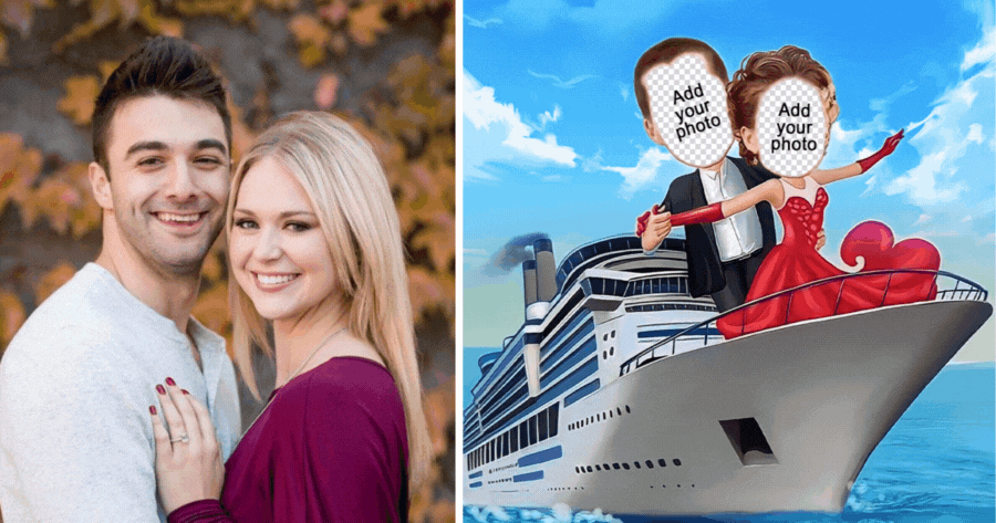 Zeichnen Sie sich und Ihren Partner kostenlos eine Titanic-Karikatur jetzt