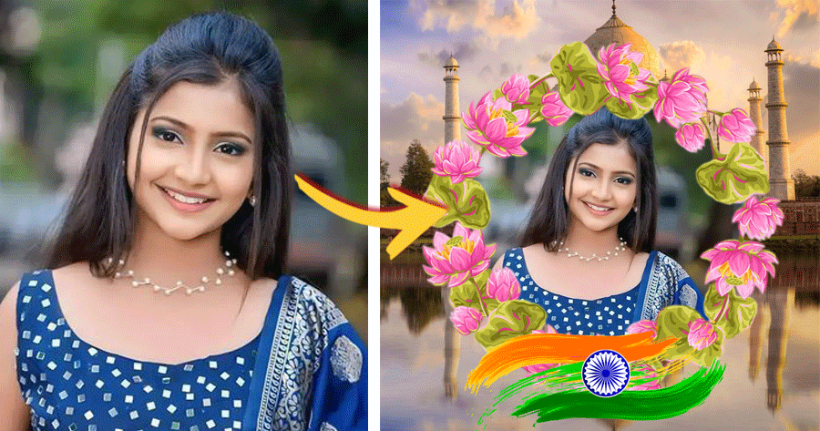 Pose Gracefully With A Blossoming Lotus Wreath!