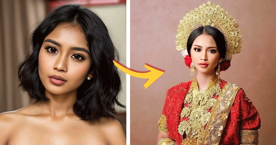 Kecantikan Abadi AI dalam Kostum Tradisional Indonesia!