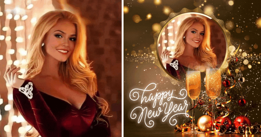 Starten Sie Ihr 2024 mit diesem Champagner-Fotorahmen