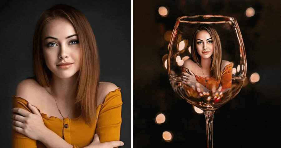 Enhance Your Photo With Wine Glass Frame Here!