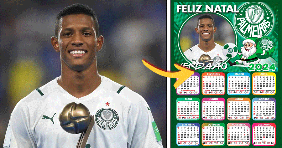 Customize Your Photo With Palmeiras Calendar 2024!