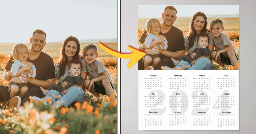 Create Your Own Calendar With Your Family Portrait!