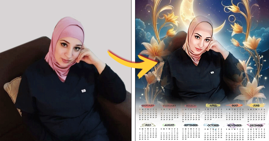 Add Your Photo To Generate Muslim Style Calendar!