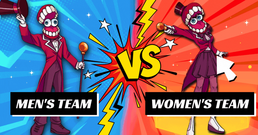 Women's Team Vs. Men's Team | Where Do You Fit In The Amazing Digital Circus? 🎪⚔️