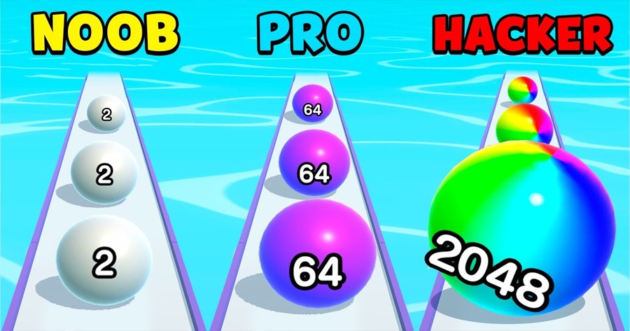 Ball Roll Color 2048!