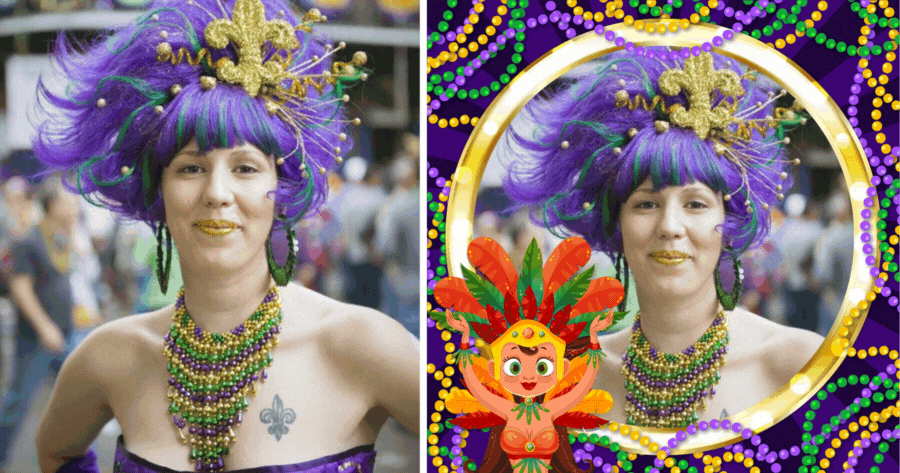 Make It For Free! Create Your Mardi Gras Photo Frame