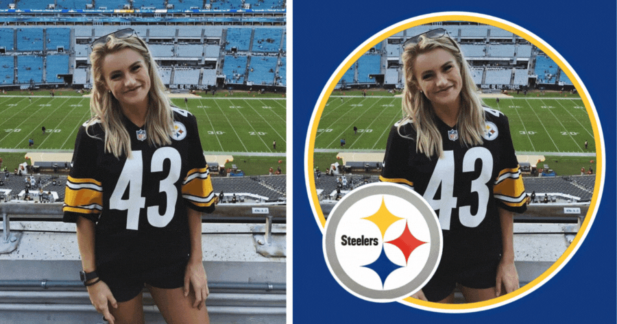 Apoie o Pittsburgh Steelers! Crie molduras de fotos gratuitamente