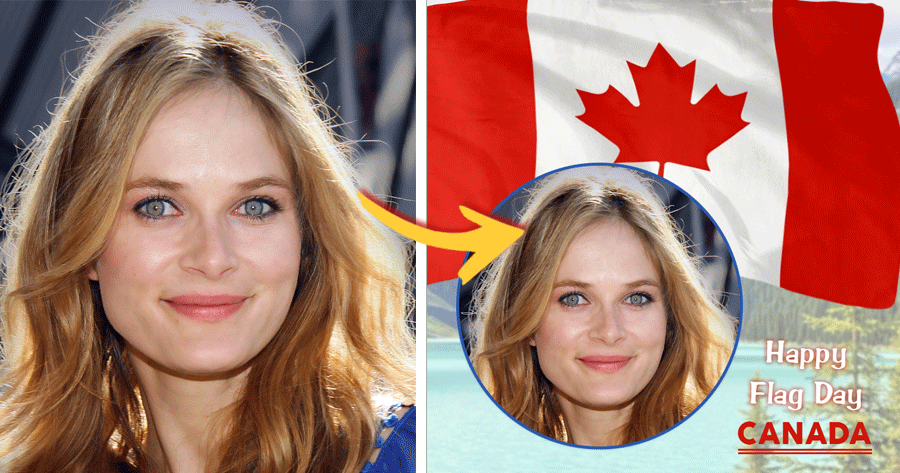 See Your Photo Inside Canada Flag Day Frame!