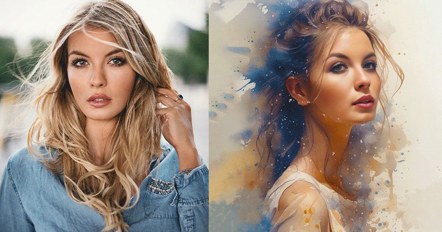 Generate Watercolor Portraits For You, Try It For Free!