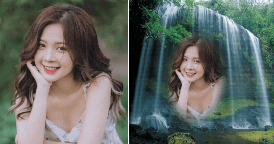 Upload Photos! Create Your Waterfall Scenery Photo Frame