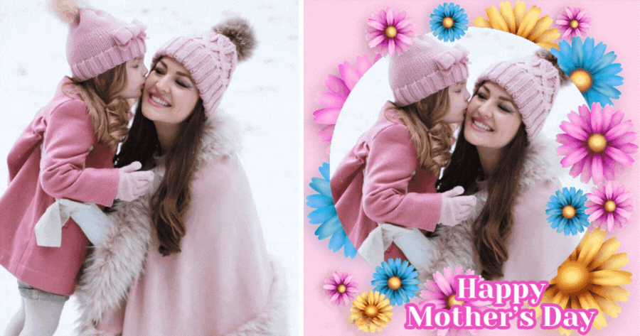 Celebrate Norwegian Mother's Day Photo Frame By Uploading Your Photos!