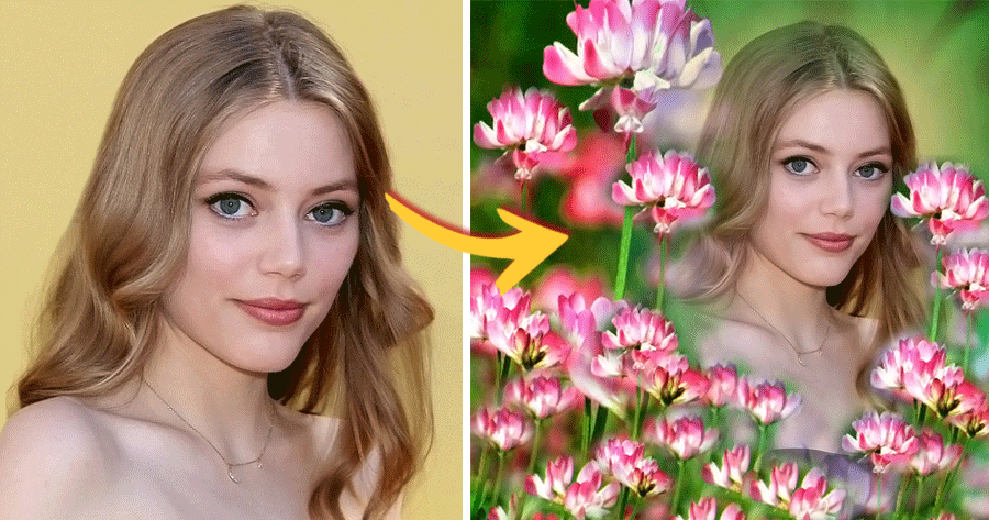 Добавьте свое фото в уникальную весеннюю фоторамку!