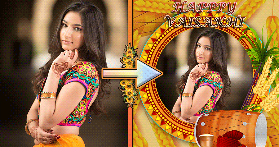 Honor The Vaisakhi Tradition With Vibrant Frame!