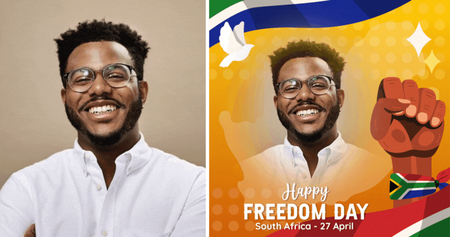 Create Your Flag Pic To Celebrate The Freedom Day Of South Africa!