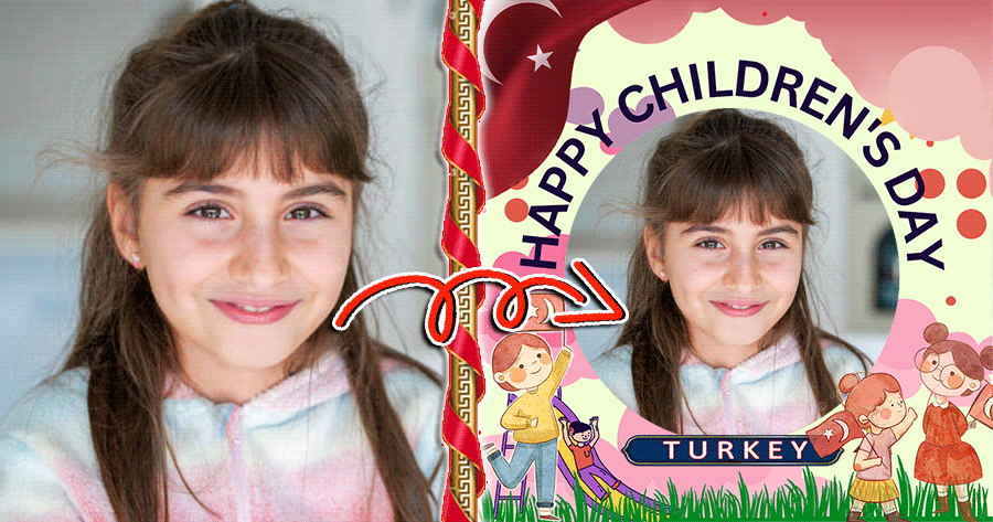 Celebrate Youth And Joy With Turkish Children's Day Frame! 🌟