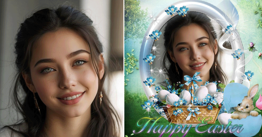 Enhance Your Photos With Beautiful Easter Frame!