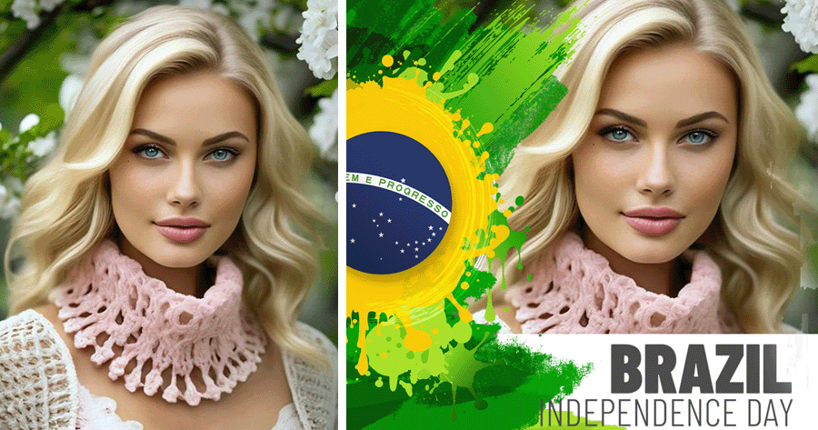 Celebre o Dia de Tiradentes no Brasil com sua foto de bandeira!