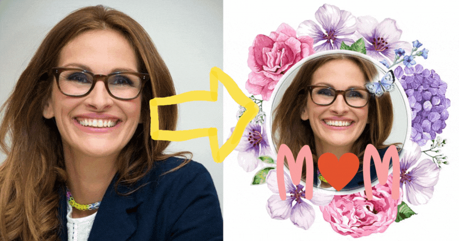 Crea un fotogramma per la Festa della Mamma con fiori!