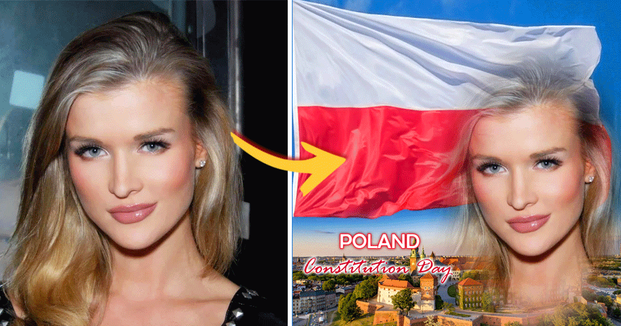 Decorate Your Photo With Poland Constitution Day Flag Frame!