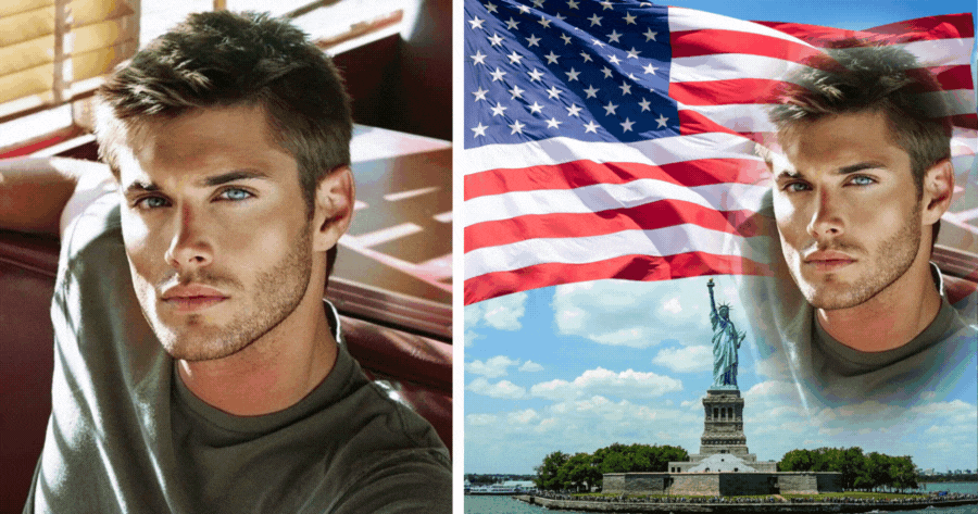 Add Your Photo To Try The American Flag Effect