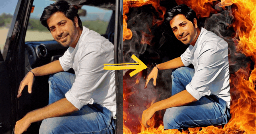 Try This Hot Fire Photo Frame For Free！🔥