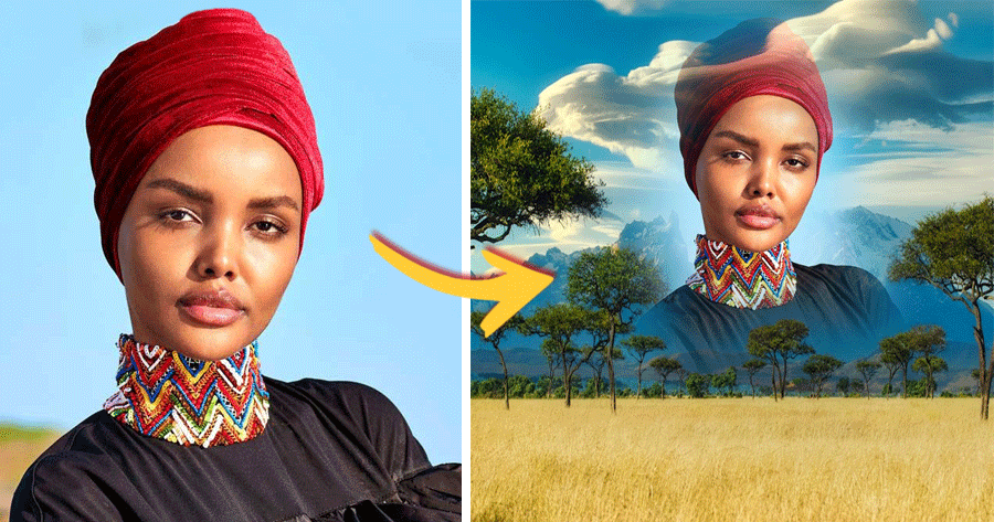 Upload Your Photo With African Landscape Frames!