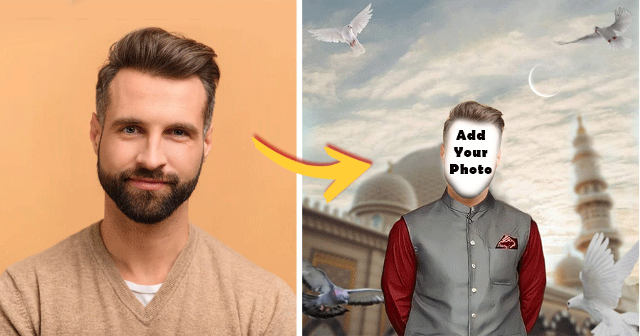Let AI Generate Your Photo With Eid Mubarak Background Effect!