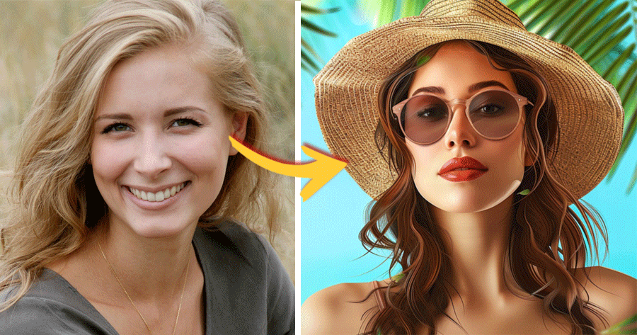 Create Your Beautiful Portrait With Sunglasses AI Effect!