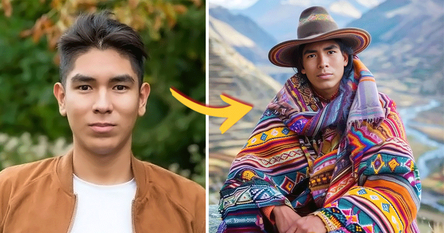 Frame Peruvian Men's Costume In Your Next Shoot!