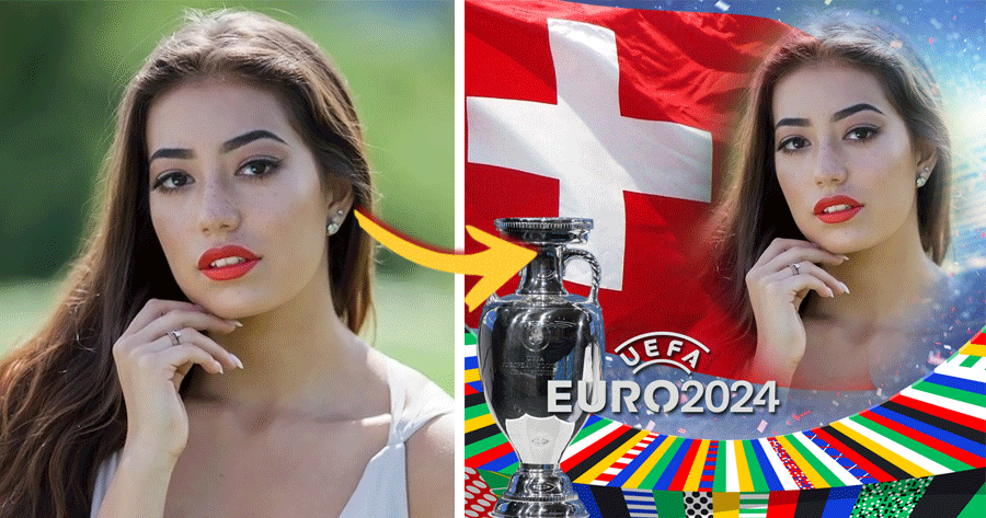 Holen Sie sich Ihr UEFA Europameisterschaftsfoto zur Unterst&uuml;tzung der Schweiz!